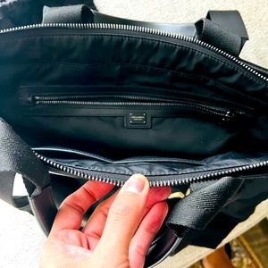 Black Nylon D&G Tote bag with leather straps